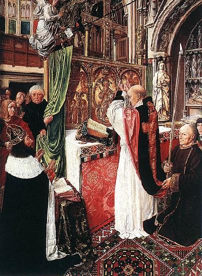 Master of Saint Giles The Mass of St Gilles oil painting image